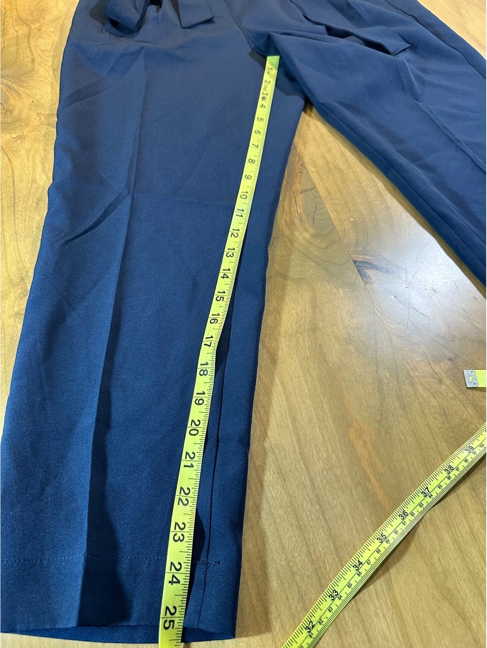 LOFT navy high rise tapered leg pants